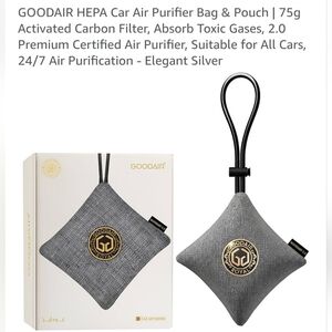 GOODAIR HEPA Car Air Purifier Bag Elegant Silver Colorway Gift NEW